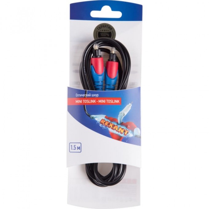 Шнур оптический REXANT Toslink 1,5м 06-3129 Шнур оптический REXANT Toslink 1,5м 06-3129