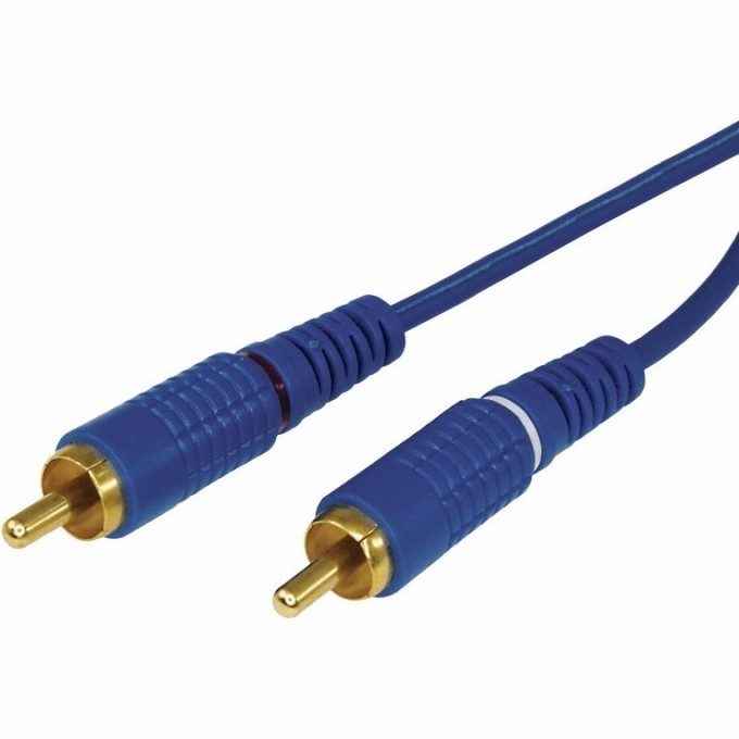 Шнур REXANT 2 RCA - 2 RCA 5 м синий gold 17-0106-1 Шнур REXANT 2 RCA - 2 RCA 5 м синий gold 17-0106-1
