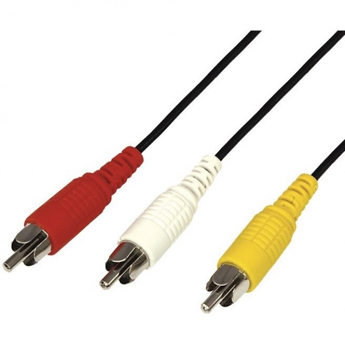Шнур REXANT 3 RCA - 3 RCA, 10м, черный 17-0207 Шнур REXANT 3 RCA - 3 RCA, 10м, черный 17-0207