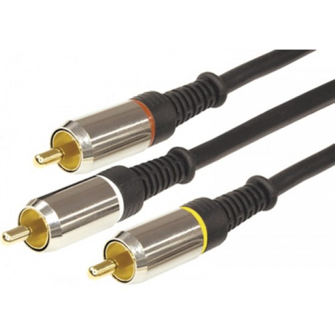 Шнур REXANT 3 RCA - 3 RCA 1.5 м черный gold-металл 17-0233 Шнур REXANT 3 RCA - 3 RCA 1.5 м черный gold-металл 17-0233