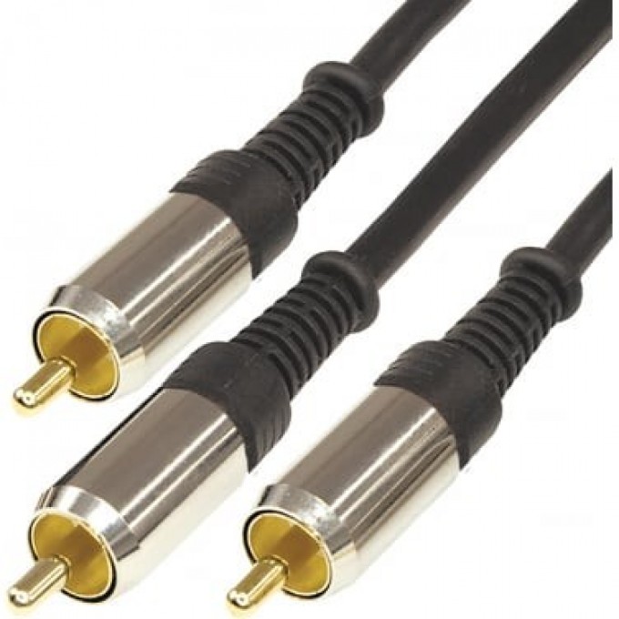 Шнур REXANT 3 RCA - 3 RCA 5 м черный gold-металл 17-0236 Шнур REXANT 3 RCA - 3 RCA 5 м черный gold-металл 17-0236