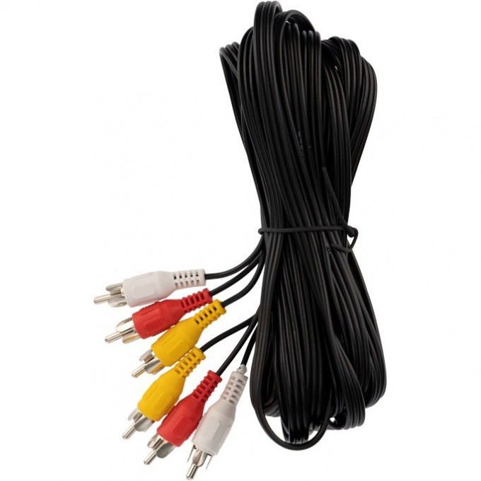 Шнур REXANT 3 RCA - 3 RCA, 5м, черный 17-0205 Шнур REXANT 3 RCA - 3 RCA, 5м, черный 17-0205