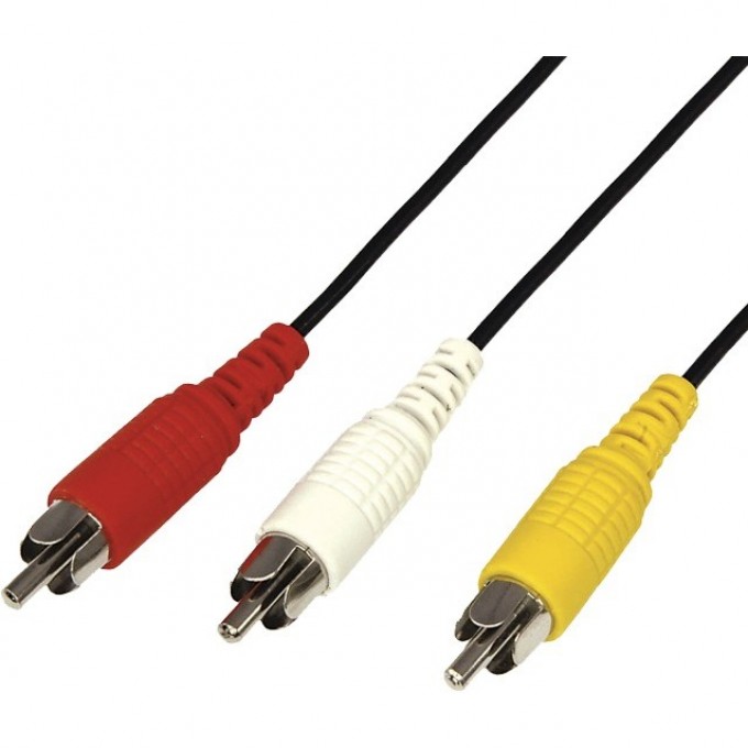 Шнур REXANT 3 RCA - 3 RCA, 7м, черный 17-0206 Шнур REXANT 3 RCA - 3 RCA, 7м, черный 17-0206