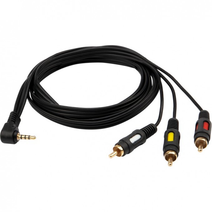 Шнур REXANT стерео 3.5 мм 4C - 3 RCA 1.5 метра gold 17-4412 Шнур REXANT стерео 3.5 мм 4C - 3 RCA 1.5 метра gold 17-4412