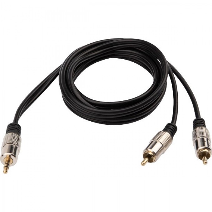 Шнур REXANT Стерео 3,5мм - 2 RCA, 1,5м (GOLD-металл) 17-4222 Шнур REXANT Стерео 3,5мм - 2 RCA, 1,5м (GOLD-металл) 17-4222