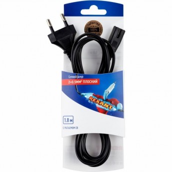 Шнур сетевой REXANT 2x0.5мм² 1.8m Шнур сетевой REXANT 2x0.5мм² 1.8m