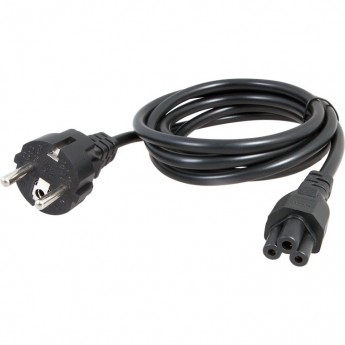 Шнур сетевой REXANT, евровилка-евроразъем С5, кабель 3x0,75 мм², длина 1,8 метра (для питания ноутбука) Шнур сетевой REXANT, евровилка-евроразъем С5, кабель 3x0,75 мм², длина 1,8 метра (для питания ноутбука)