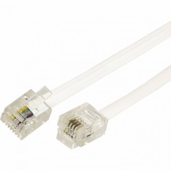 Шнур телефонный REXANT удлинитель RJ-11(6P-4C) 5 м белый Шнур телефонный REXANT удлинитель RJ-11(6P-4C) 5 м белый