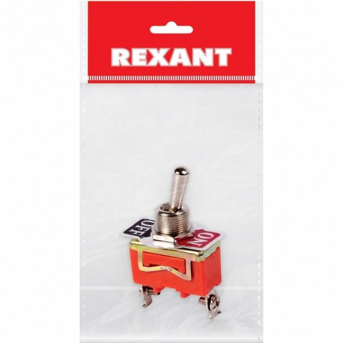 Тумблер REXANT KN-101 250V 15А (2c) ON-OFF однополюсный 36-4110-1 Тумблер REXANT KN-101 250V 15А (2c) ON-OFF однополюсный 36-4110-1