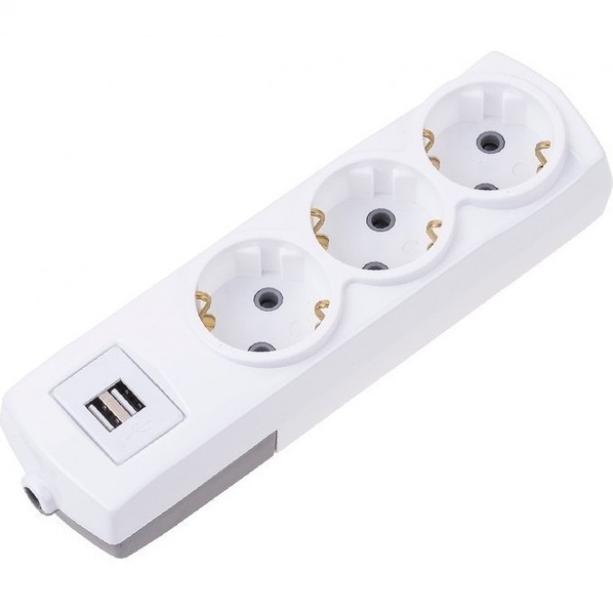 Удлинитель REXANT PREMIUM 3 гнезда, 3м, 3х1,5мм², с/з, 2 USB, белый 13-4110 Удлинитель REXANT PREMIUM 3 гнезда, 3м, 3х1,5мм², с/з, 2 USB, белый 13-4110