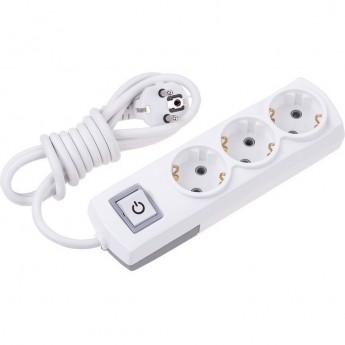 Удлинитель REXANT PREMIUM 3 гнезда, 5м, 3х1,5мм², с/з, с выключателем, белый Удлинитель REXANT PREMIUM 3 гнезда, 5м, 3х1,5мм², с/з, с выключателем, белый