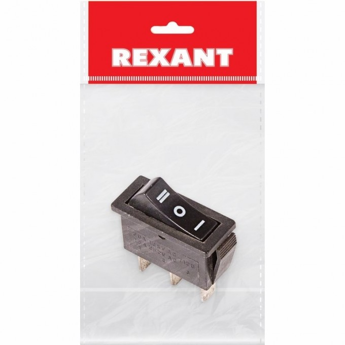 Выключатель клавишный REXANT 10А черный с нейтралью 36-2220-1 Выключатель клавишный REXANT 10А черный с нейтралью 36-2220-1