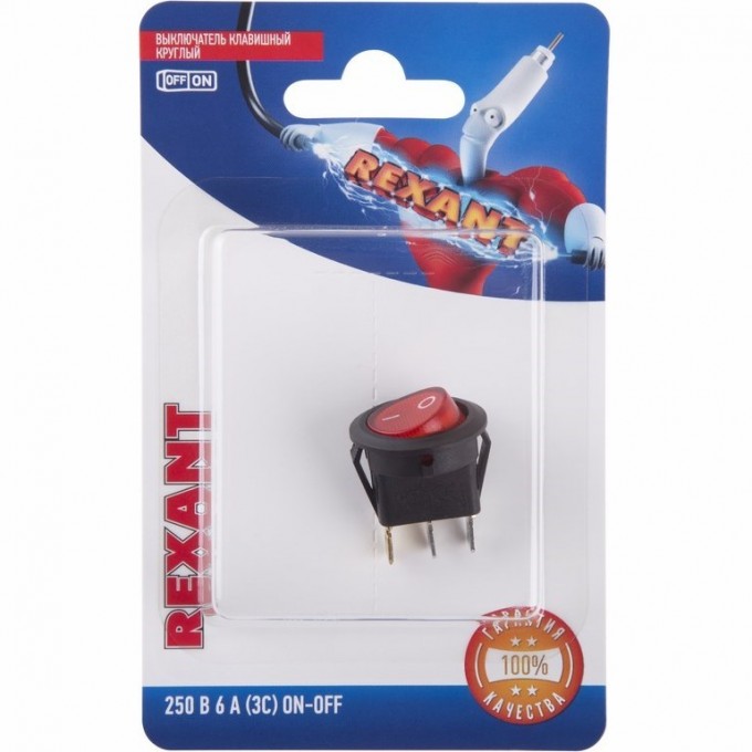 Выключатель клавишный REXANT RWB-214 6А красный с подсветкой, в упаковке 1шт. 06-0311-B Выключатель клавишный REXANT RWB-214 6А красный с подсветкой, в упаковке 1шт. 06-0311-B