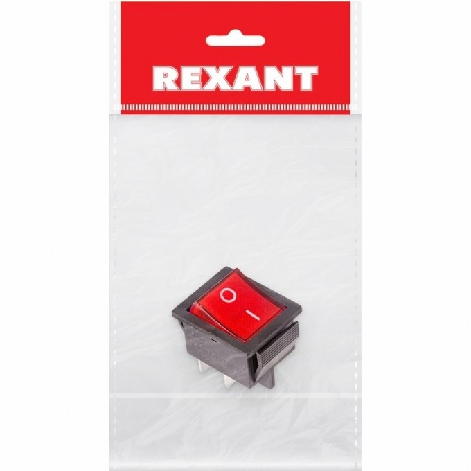 Выключатель клавишный REXANT RWB-502 красный с подсветкой индивидуальная упаковка 36-2330-1 Выключатель клавишный REXANT RWB-502 красный с подсветкой индивидуальная упаковка 36-2330-1