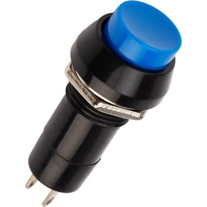 Выключатель-кнопка REXANT PBS-11С 250V 2А (2с) ON-(OFF) Б/Фикс (на размыкание) синяя 36-4475 Выключатель-кнопка REXANT PBS-11С 250V 2А (2с) ON-(OFF) Б/Фикс (на размыкание) синяя 36-4475